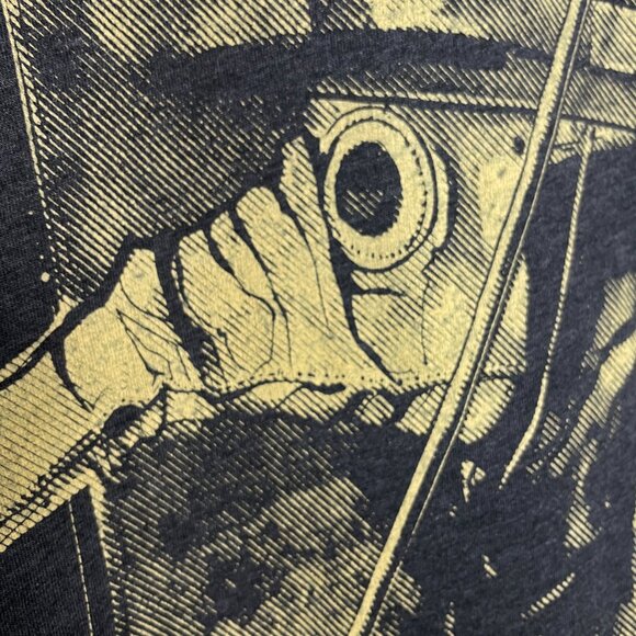 Plague Doctor T-Shirt Short Sleeves Gray Graphic Tee Beaked Healer Mask Top - Picture 8 of 8